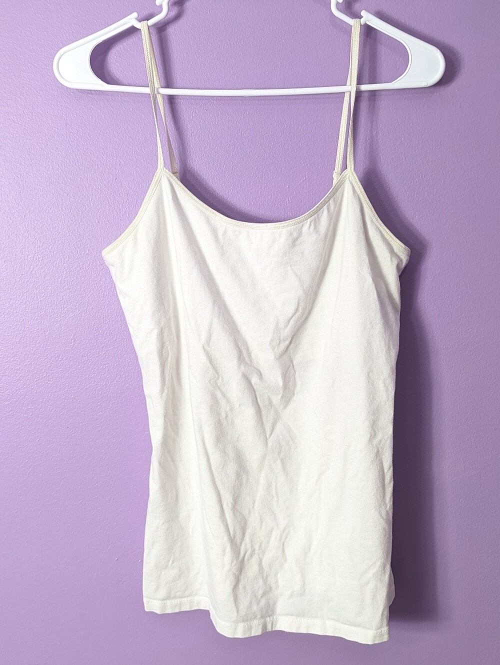 Canyon River Blues Women's White Spaghetti Strap Cami Medium Adjustable Straps.
